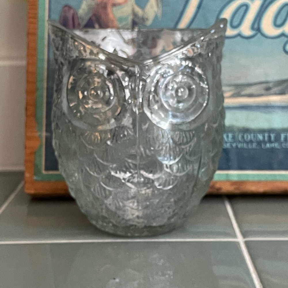 🍄3/$20 Mercury Glass Owl Votive